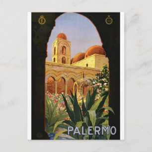 Vintage Travel Palermo Italy Postcard