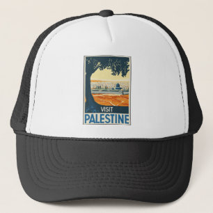 Vintage Travel Palestine Trucker Hat