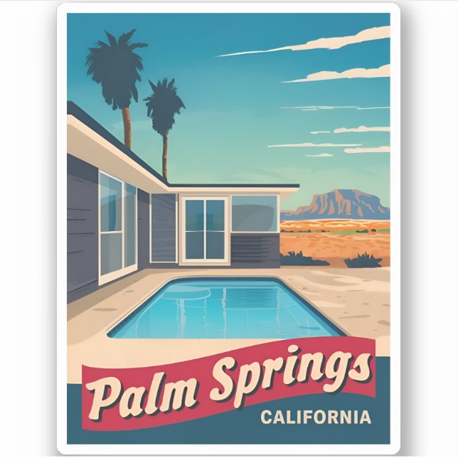 Vintage Travel Palm Springs California Landscape (Front)
