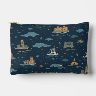 Vintage Travel Pattern Pouch