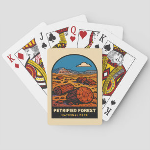 Vintage Travel Petrified Forest National Park Playing Cards