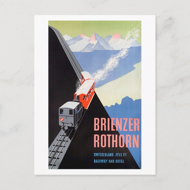 Vintage Travel Postcard Brienzer Rothorn (Front)