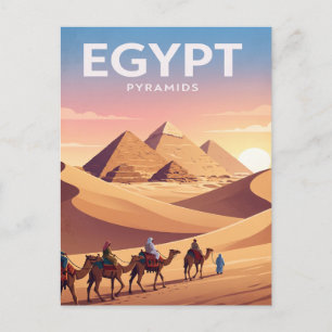 Vintage Travel Postcard   Egypt Pyramids