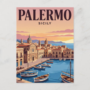Vintage Travel Postcard   Palermo, Italy