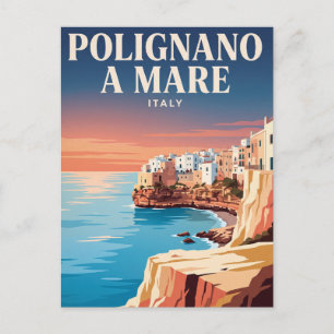 Vintage Travel Postcard Polignano a Mare, Italy