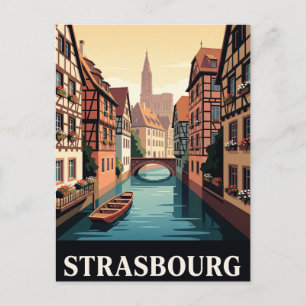 Vintage Travel Postcard Strasbourg