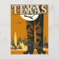 Vintage travel postcard Texas USA