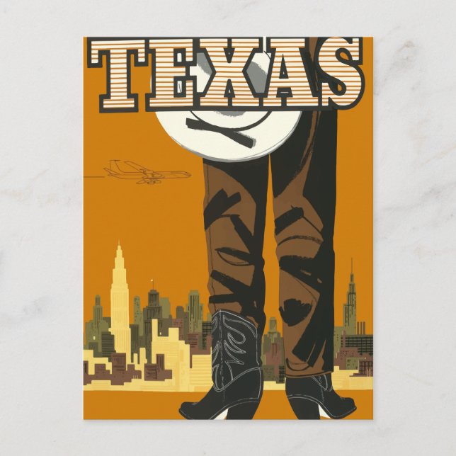 Vintage travel postcard Texas USA (Front)