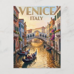 Vintage Travel Postcard Venice