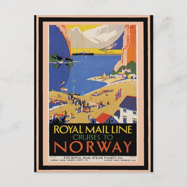 Vintage Travel Poster 34 Postcard (Front)