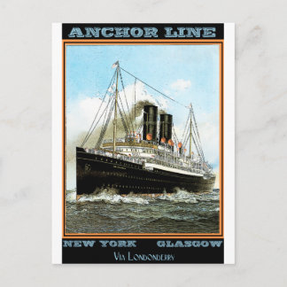 Vintage Travel Poster: Anchor Line Postcard