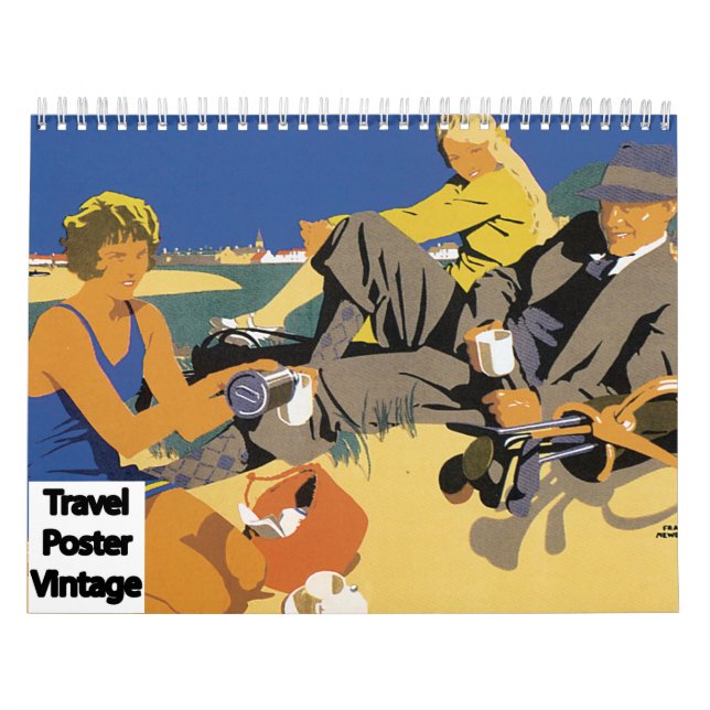 Vintage Travel Poster Art Calendar (Cover)