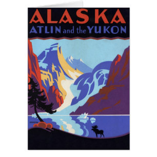 Vintage Travel Poster, Atlin and the Yukon, Alaska