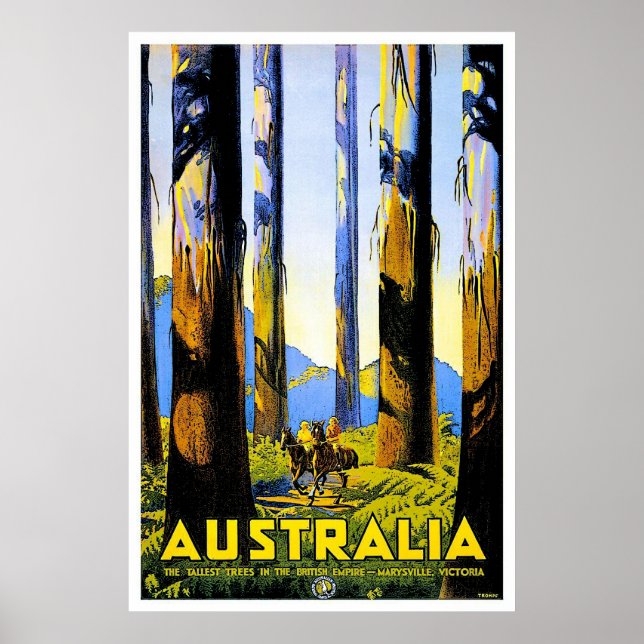 Vintage Travel Poster Au (Front)