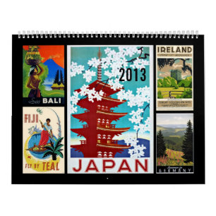 Vintage Travel Poster Calendar