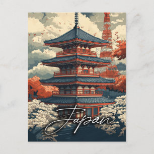 Vintage Travel Poster: Explore the Allure of Japan Postcard
