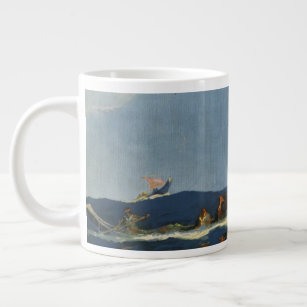 Vintage Travel Poster For Alaska Northern Pacific Large Coffee Mug