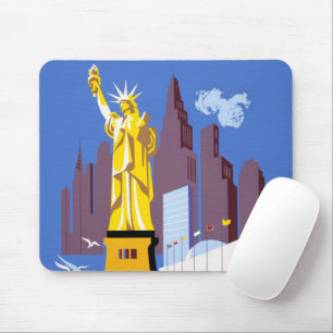 Vintage Travel Poster For Allegheny Airlines Mouse Pad