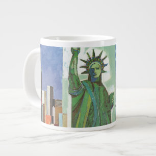 Vintage Travel Poster For American Airlines Large Coffee Mug