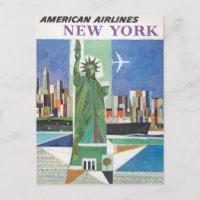 Vintage Travel Poster For American Airlines