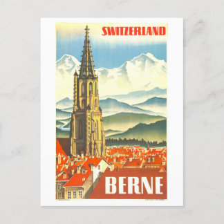 Vintage Travel Poster for Berne, Switzerland, Postcard
