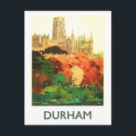 Vintage Travel Poster for Durham in England Postcard<br><div class="desc">This is a reproduction of a vintage travel poster for Durham in England.</div>