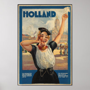 Vintage Travel Poster for Holland