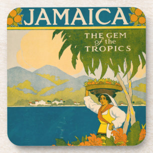 Vintage Travel Poster For Jamaica Coaster