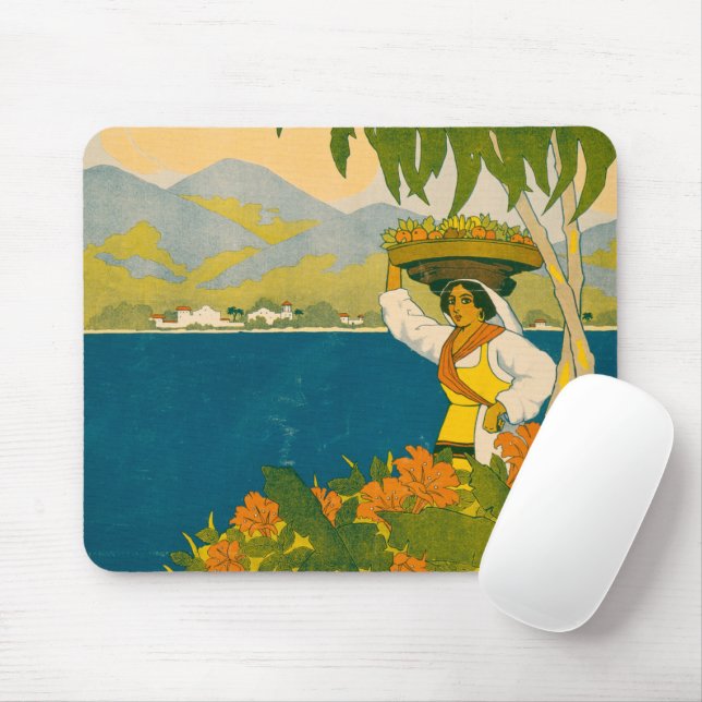 Vintage Travel Poster For Jamaica Mouse Pad (With Mouse)