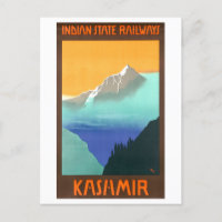 Vintage Travel Poster for Kashmir in India