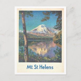 Vintage Travel Poster for Mount St. Helens Postcard