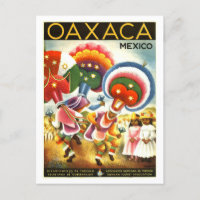 Vintage Travel Poster for Oaxaca, Mexico,