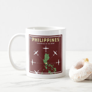Vintage Travel Poster For Philippine Air Lines Coffee Mug
