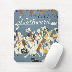 Vintage Travel Poster For The New Haven R.R. Mouse Pad