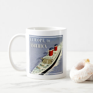 Vintage Travel Poster For United States Lines Coffee Mug
