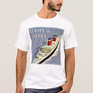 Vintage Travel Poster For United States Lines T-Shirt