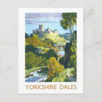 Vintage Travel Poster for Yorkshire Dales