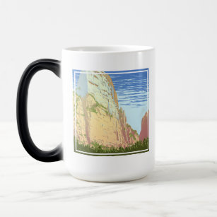 Vintage Travel Poster For Zion National Park Magic Mug