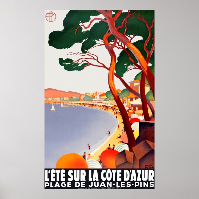 Vintage Travel Poster France Cote dazure (Front)