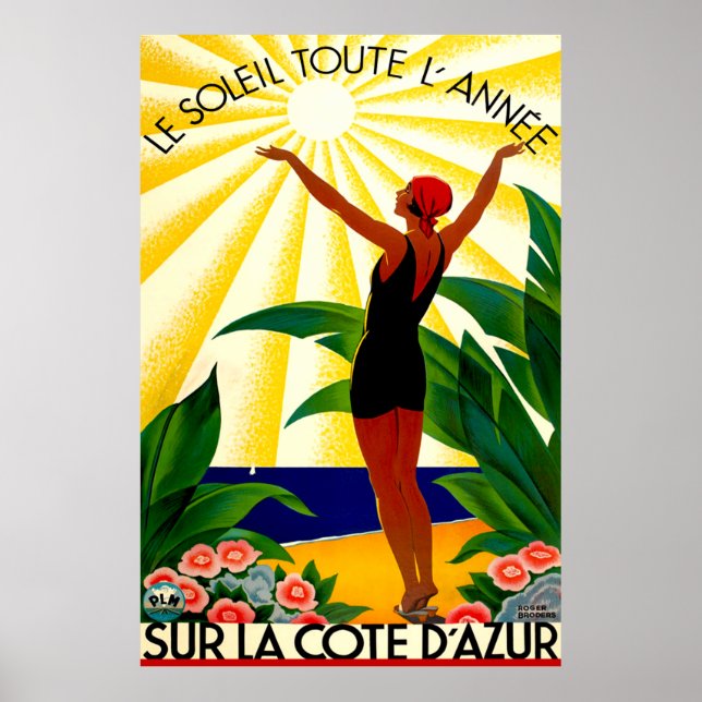 Vintage Travel Poster France - French Riviera (Front)
