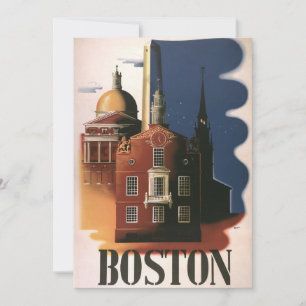 Vintage Travel Poster from Boston, Massachusetts
