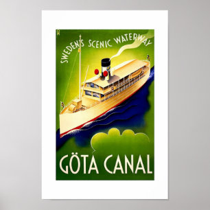 Vintage Travel Poster Gota Canal