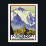 Vintage Travel Poster,Interlaken Postcard<br><div class="desc">Based on a vintage travel poster.</div>