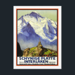 Vintage Travel Poster,Interlaken Postcard<br><div class="desc">Based on a vintage travel poster.</div>