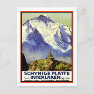 Vintage Travel Poster,Interlaken Postcard