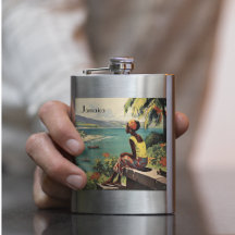 Vintage Travel Poster Jamaican woman