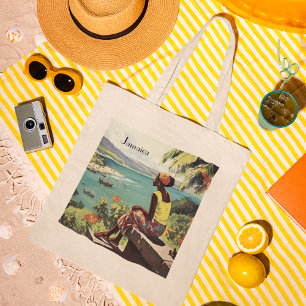 Vintage Travel Poster Jamaican woman  Tote Bag
