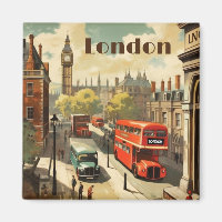 Vintage Travel Poster London City Centre