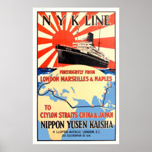 Vintage Travel Poster - London Japan