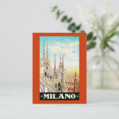 Vintage Travel Poster Milano, Italy Postcard (Standing Front)